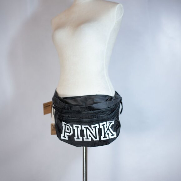Victoria Secret PINK Convertible Backpack Fanny Pack Black NWT - Picture 3 of 12